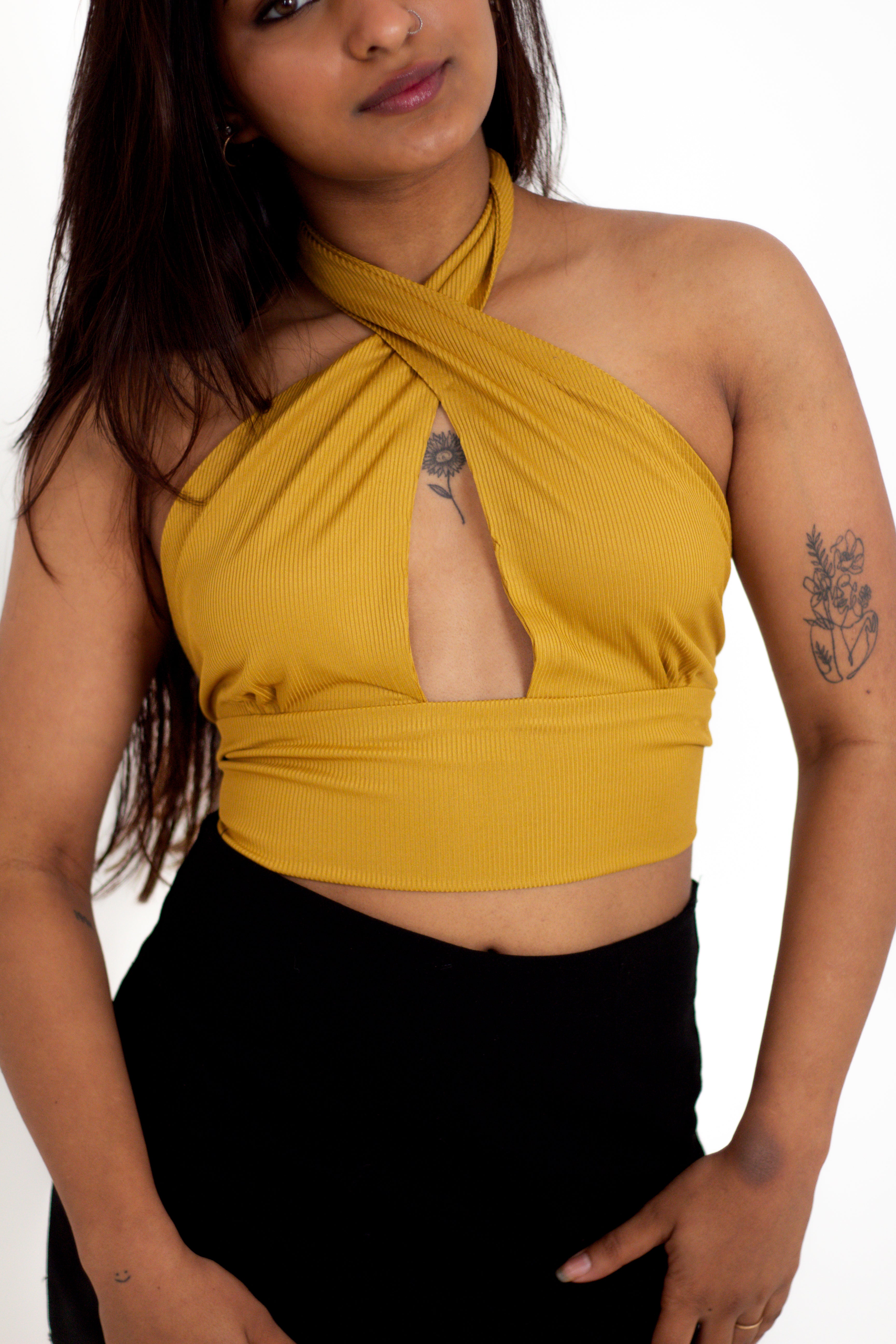 Honey Ribbed Halter Top