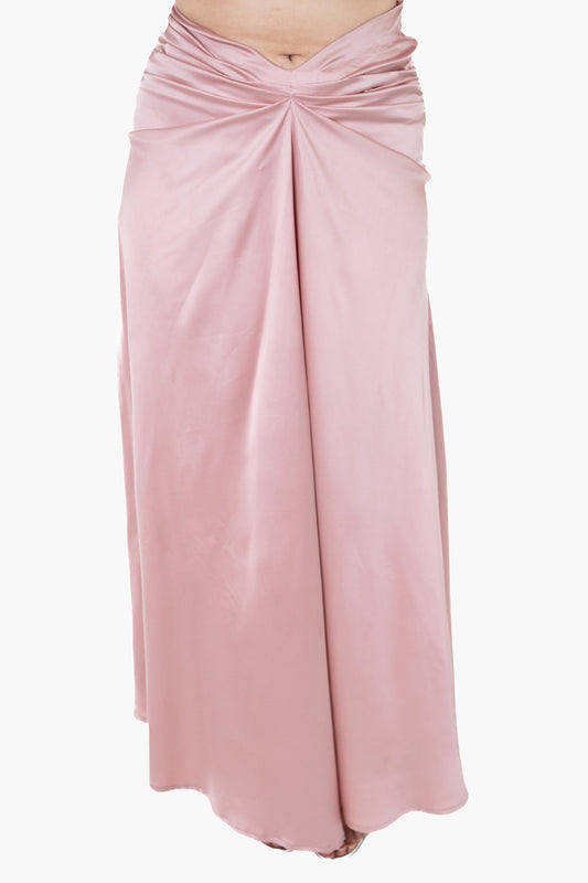Adaa Rose Gold Draped Skirt