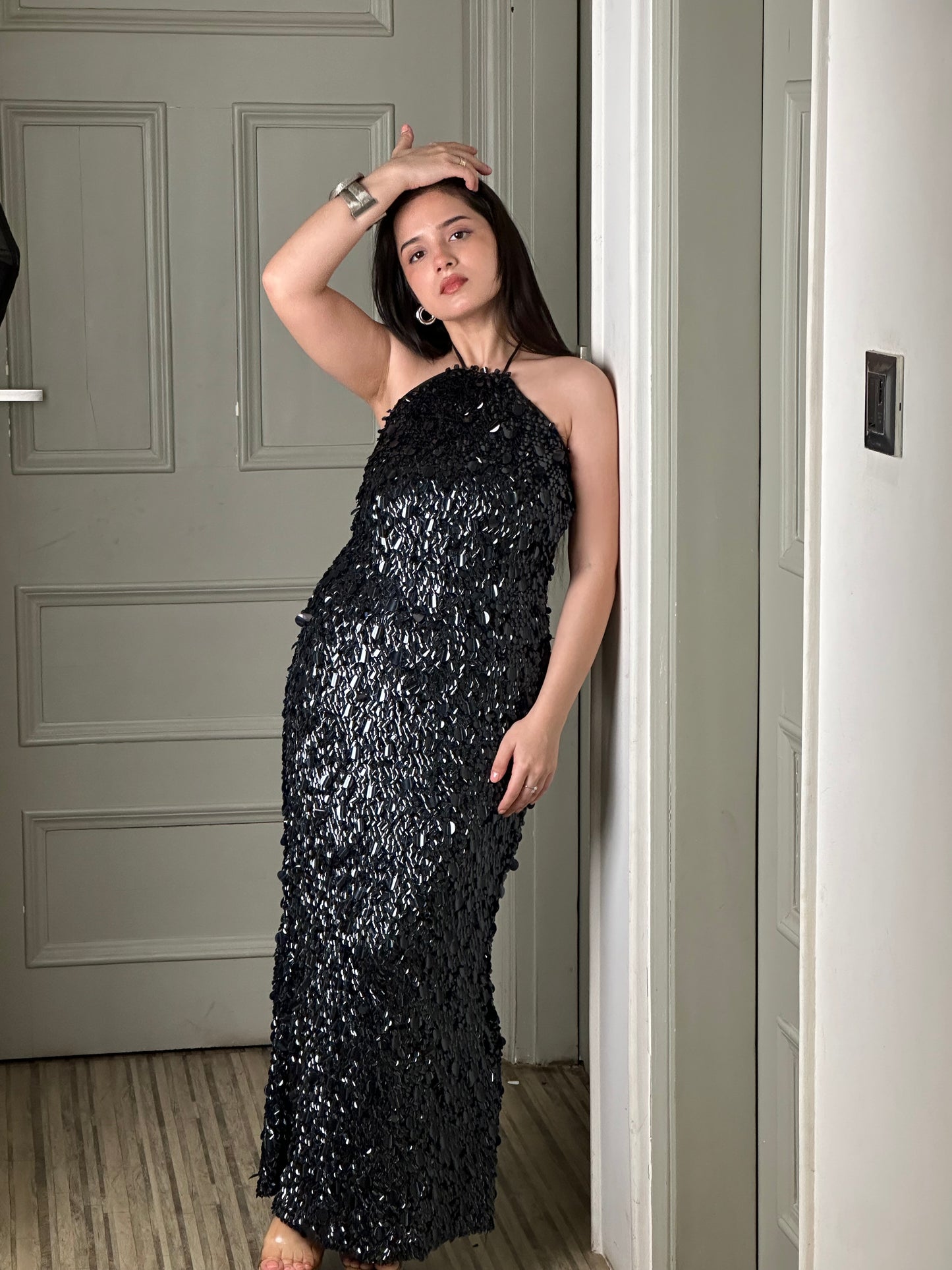 Sundown Shimmer Black Maxi