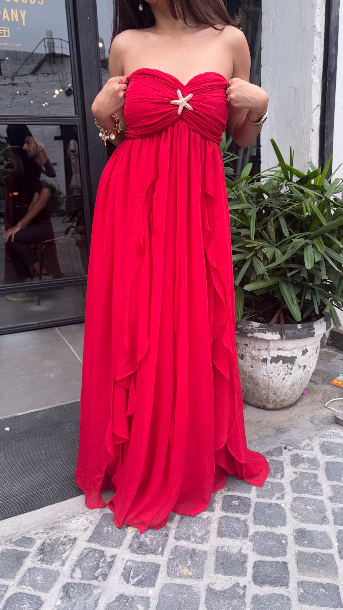 Red Mimosa Maxi