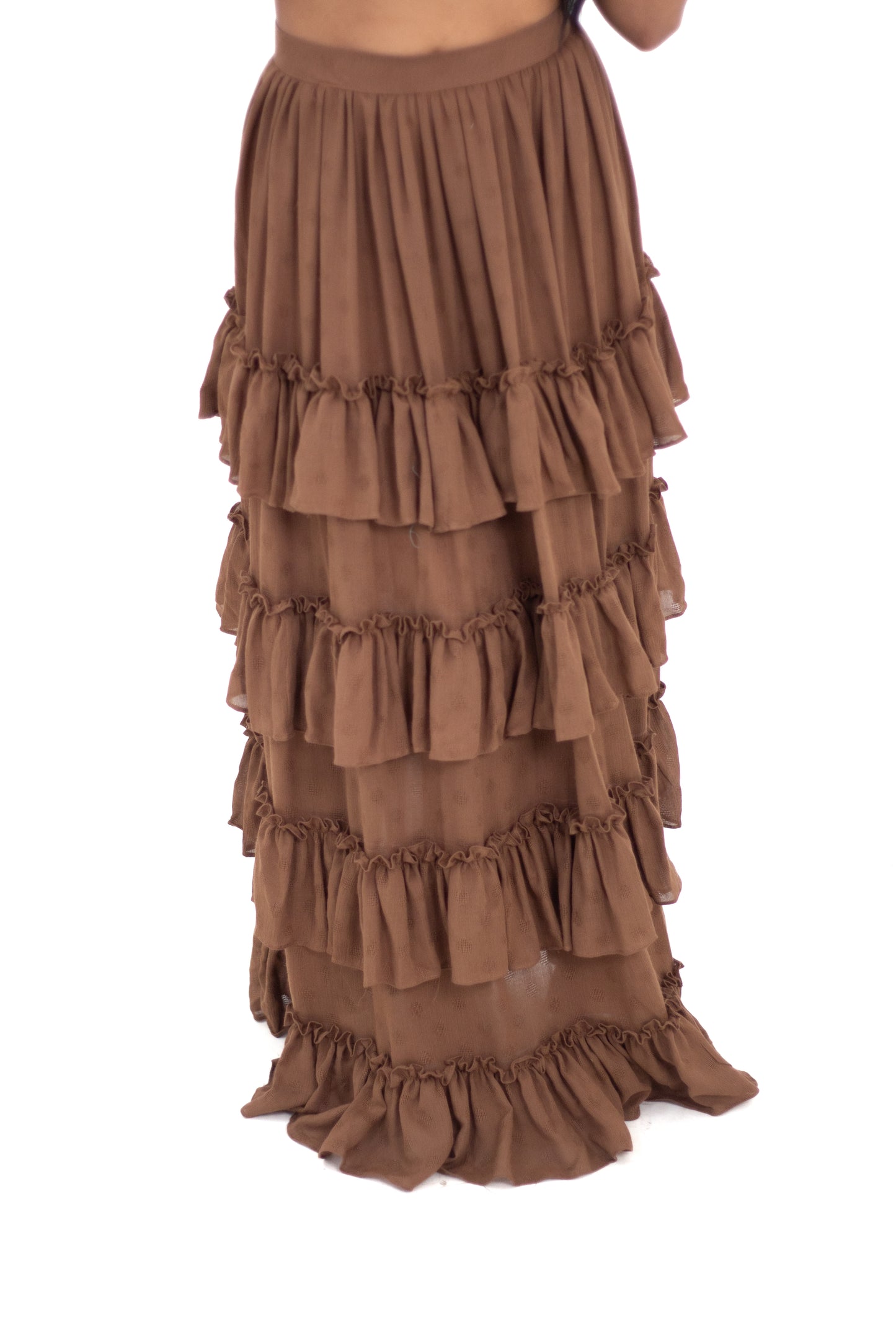 Lyla Brown Ruffle Skirt