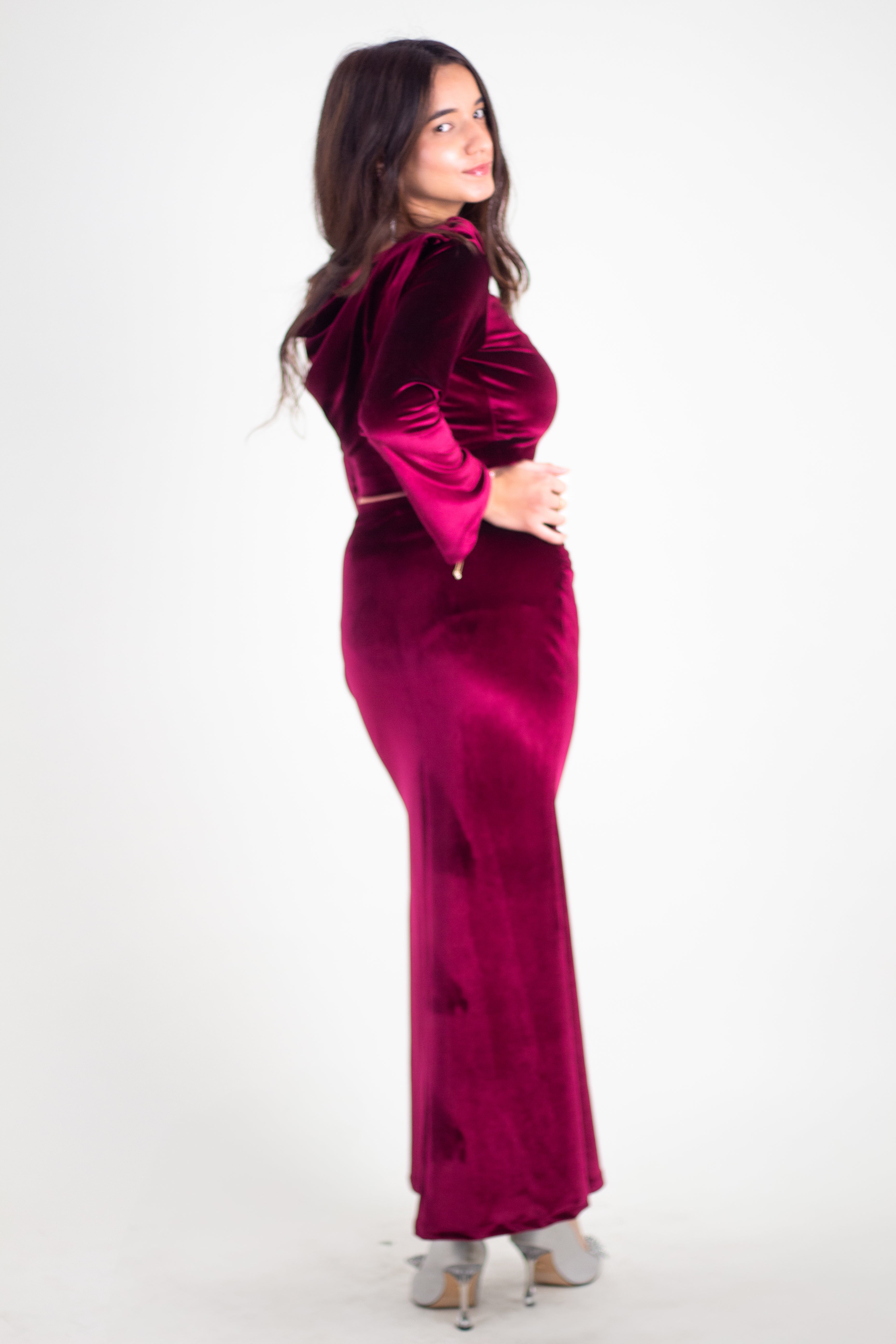 Velvet Blush Maxi Skirt