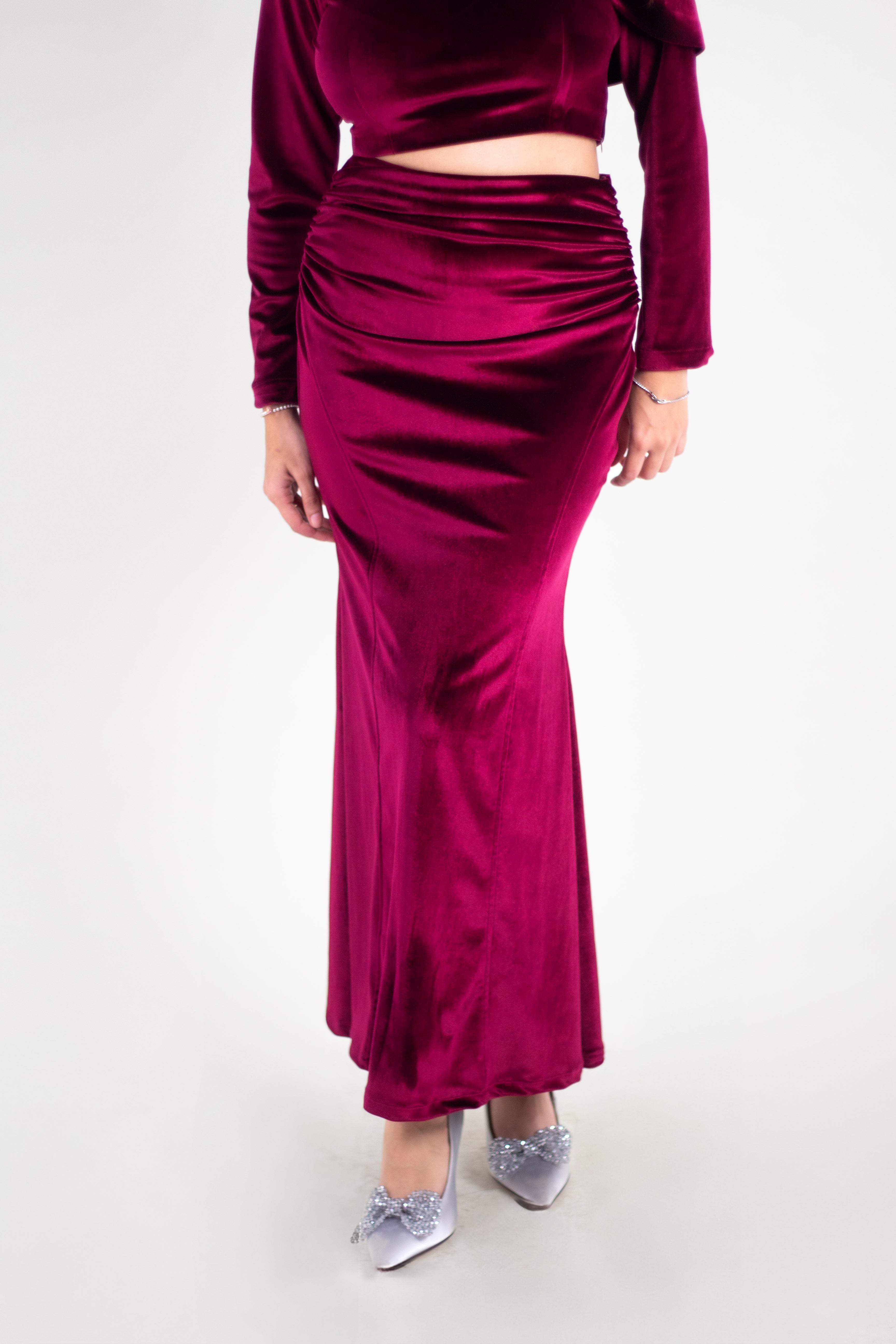 Velvet Mocha Maxi Skirt