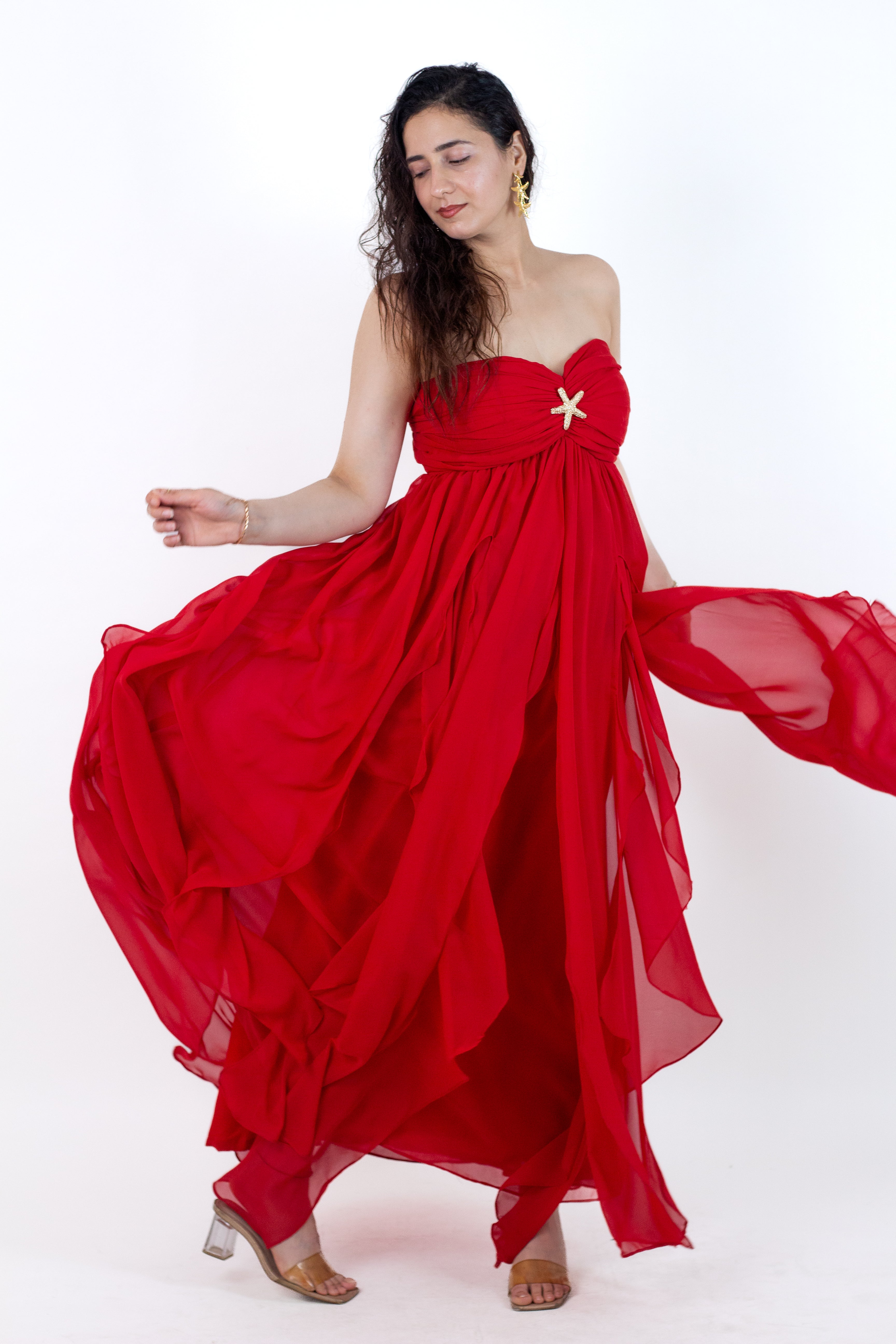 Red Mimosa Maxi