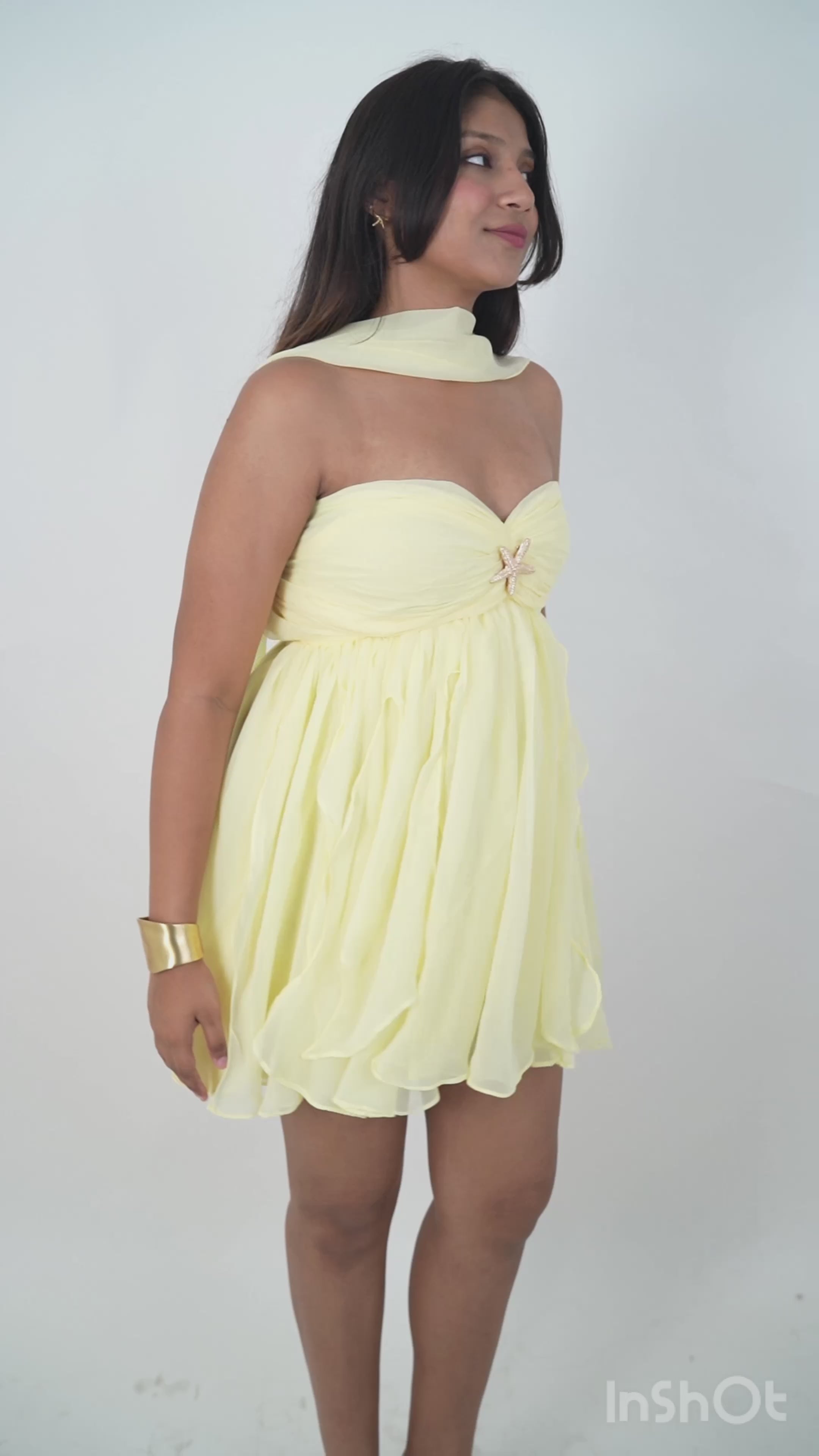 Starfish Yellow Mini Dress