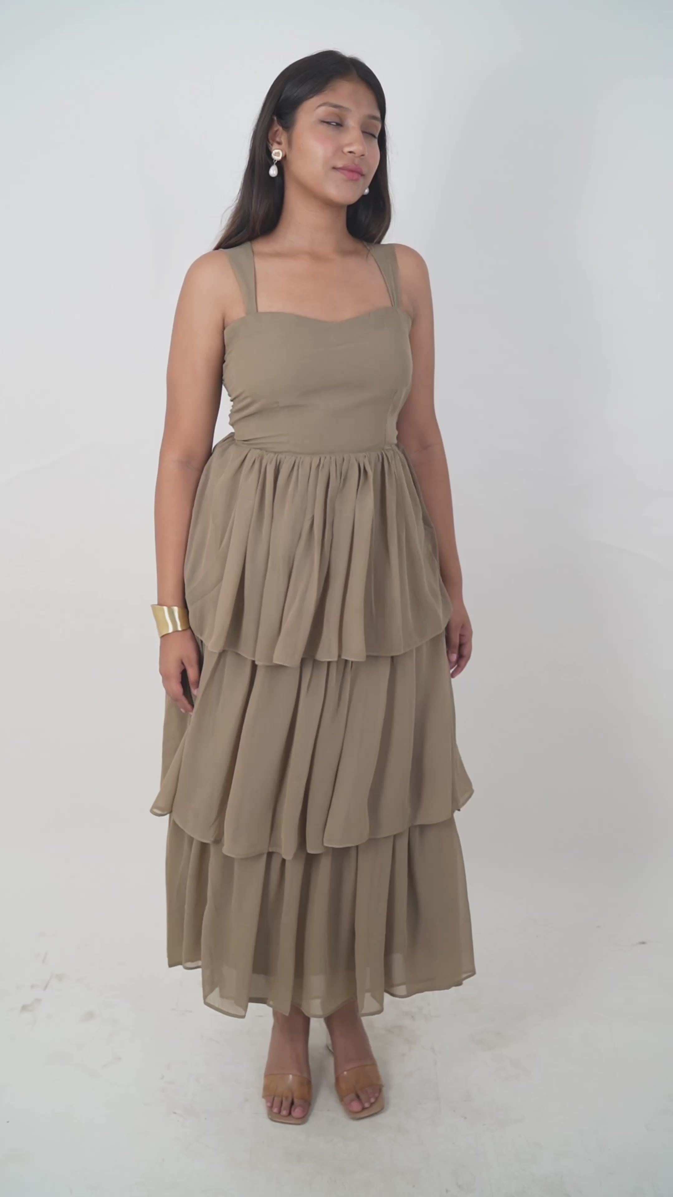 Cindy Khaki Maxi