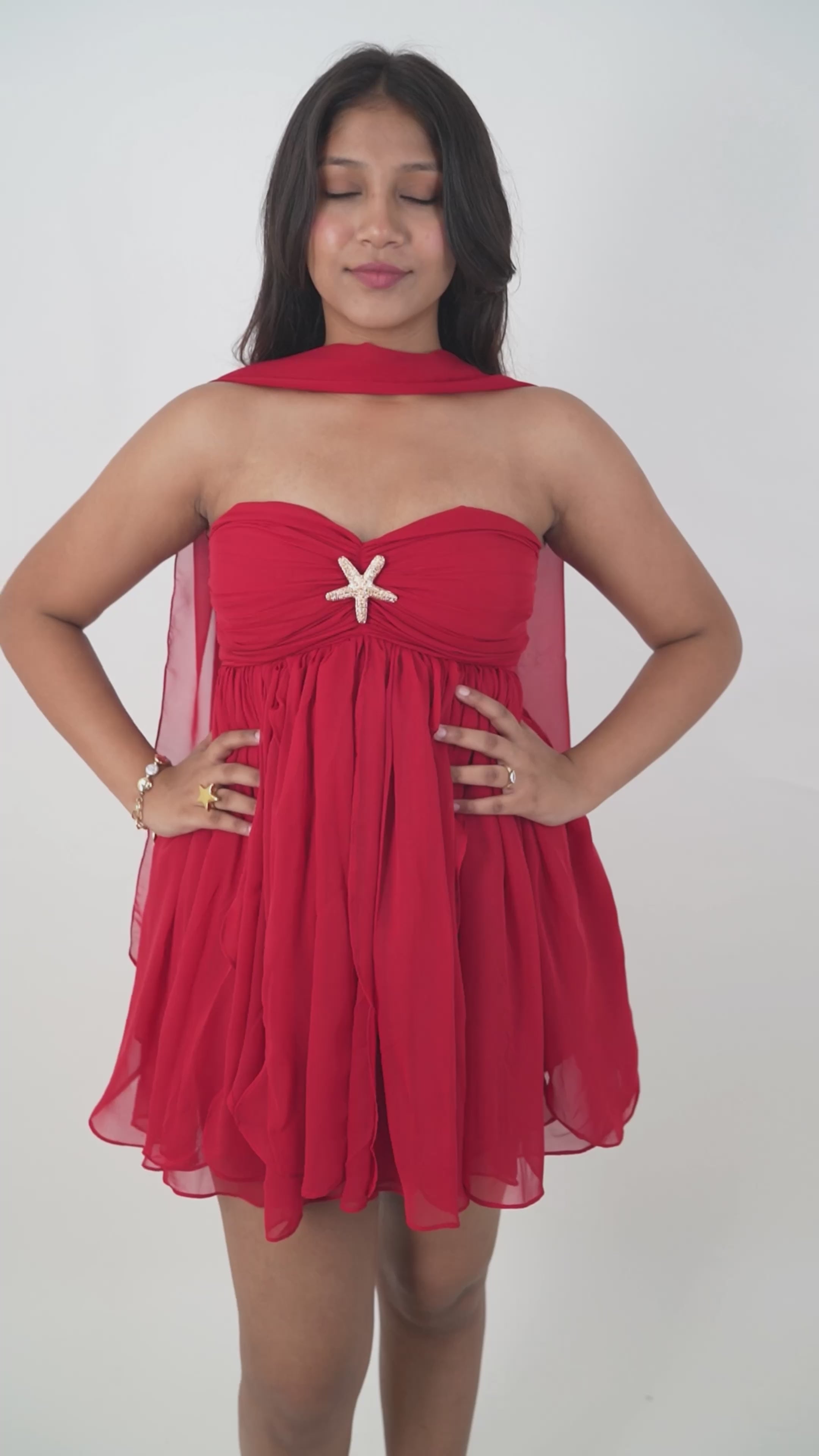 Starfish Red Mini Dress